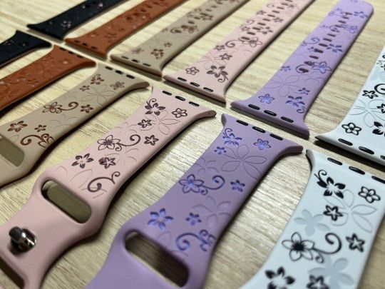 Apple Watch virág mintás dombornyomott óraszíj