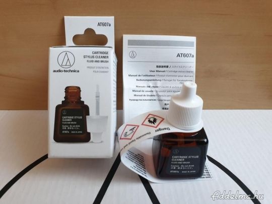 Audio-technica tűtisztító folyadék kefével bakelit vinyl ÚJ