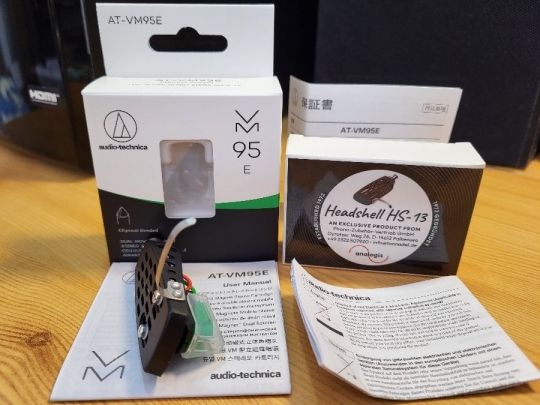 Audio-technica VM95E + HS13 komplett lemezjátszó hangszedő szett