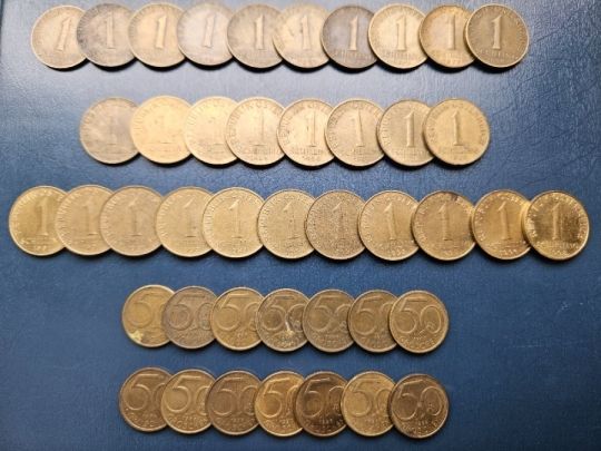 Ausztria érme csomag 1 schilling és 50 groschen (43db érme)