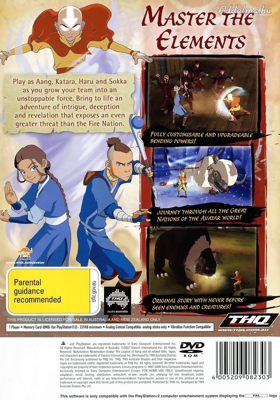 Avatar - The Legend of Aang Ps2 játék PAL