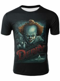 AZ ,gonosz bohóc mintájú horror póló