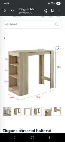 Bár asztal 2 bárszékkel