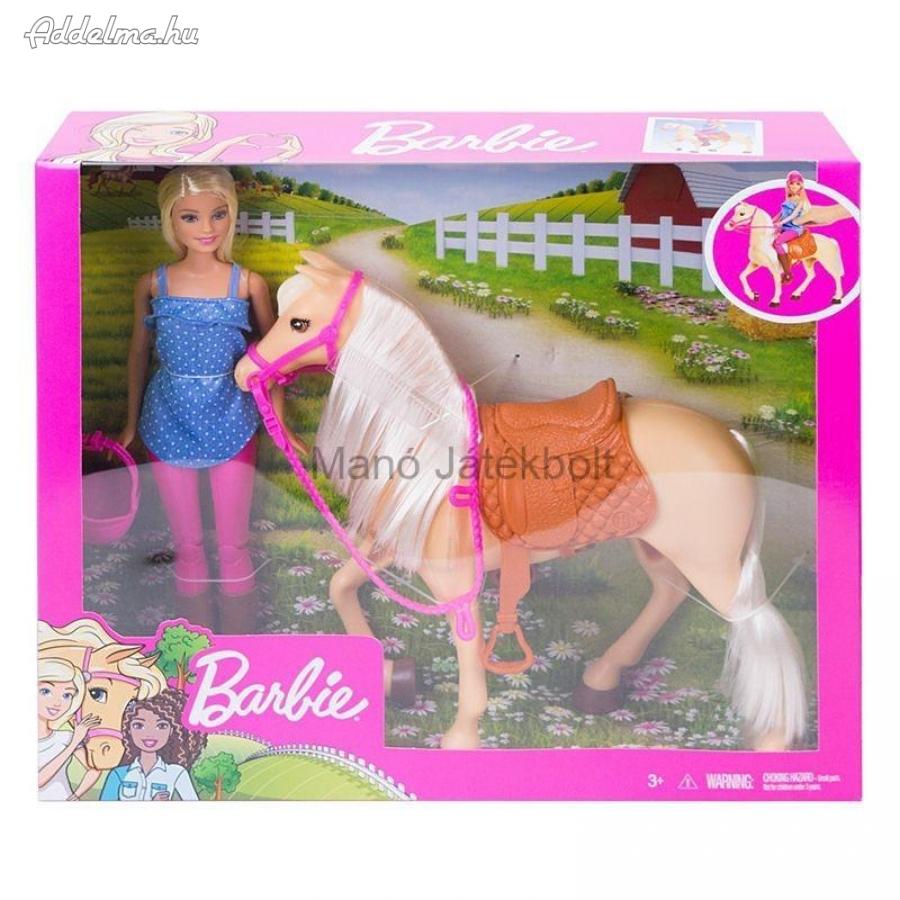 Barbie baba lovas szett barbie