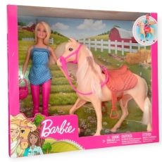 Barbie lovas szett babával