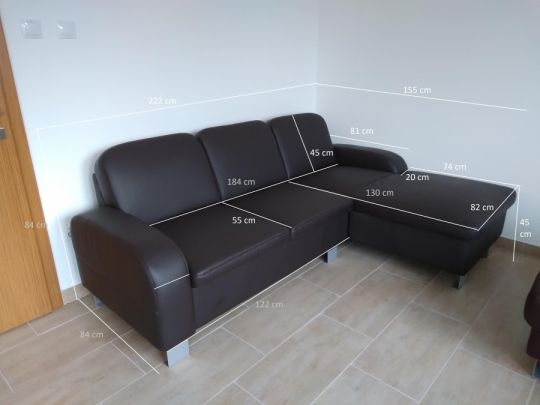 Barna Bőr Kanapé