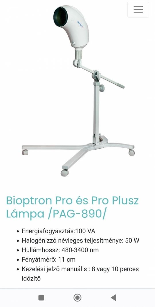 Bioptron Pro lámpa