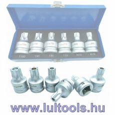 Bit dugókulcs készlet 6 r. Torx és Spline 3/4" CrMo