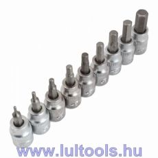 Bit dugókulcs készlet 9 részes Imbusz 3/8" 2-10 mm