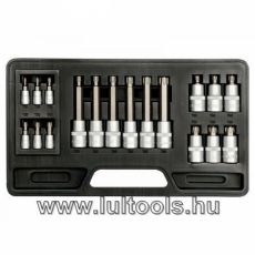 Bithegy-dugókulcs készlet 18 részes Torx YATO
