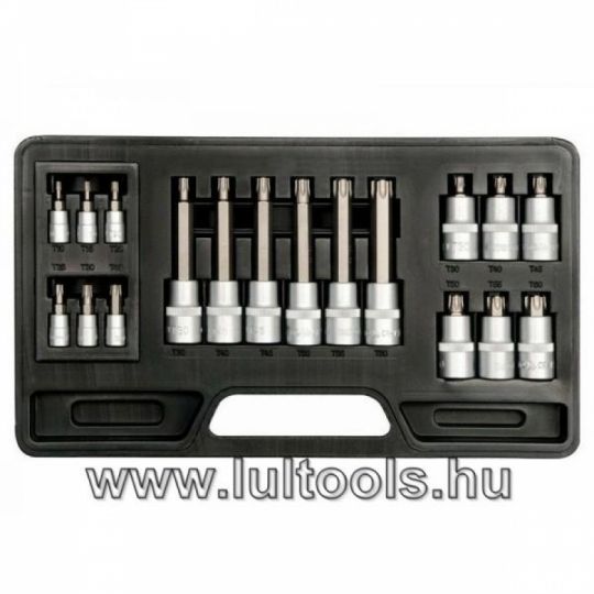 Bithegy-dugókulcs készlet 18 részes Torx YATO