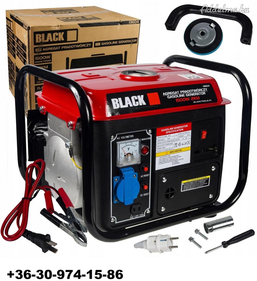 Black-Tools  Benzines generátor, aggregátor, áramfejlesztő 1500W 