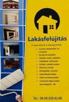 Bontás-sitt elszállítás,lakásfelújítás,festés...stb