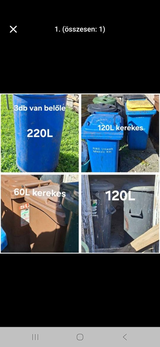 Cefrés, kukás hordók.