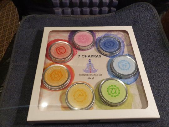 Chakras candle set - Csakra gyertyák díszdobozban