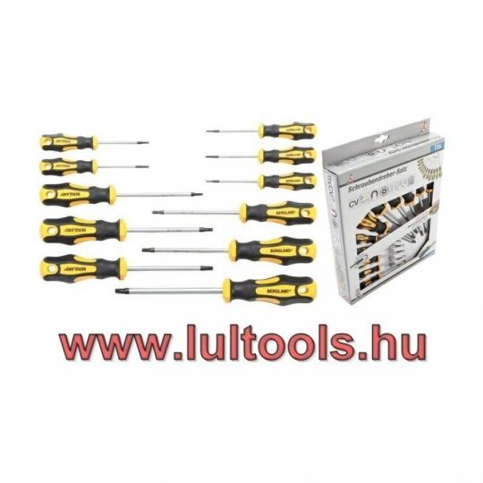 Csavarhúzó készlet T-profil (Torx) furattal T6-T40 11 db.