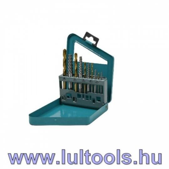Csavarkiszedő és balra forgó fúrókészlet HSS LULTOOLS