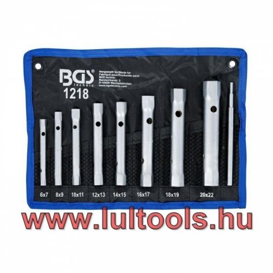 Csőkulcskészlet 6x7 - 20x22mm 9 darabos