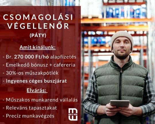 CSOMAGOLÁSI VÉGELLENŐR