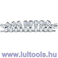 Csuklós dugókulcs készlet 10-19mm 3/8″ 10 részes