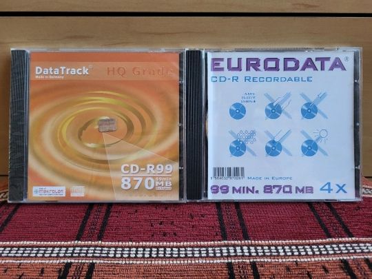 DataTrack + Eurodata 99-perces 870MB írható CD CD-R lemez 2db