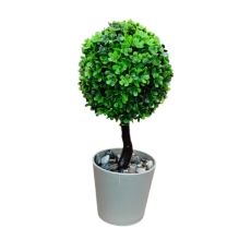 Dekoratív szürke cserép Bonsai műnövénnyel – 18 cm