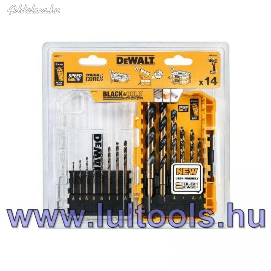 DEWALT Black & Gold Csigafúró készlet 14 részes (1,0 - 8,0 mm)