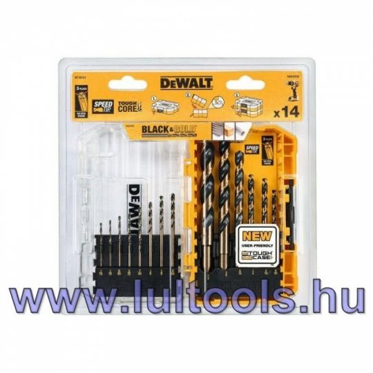 DEWALT Black & Gold Csigafúró készlet 14 részes (1,0 - 8,0 mm)