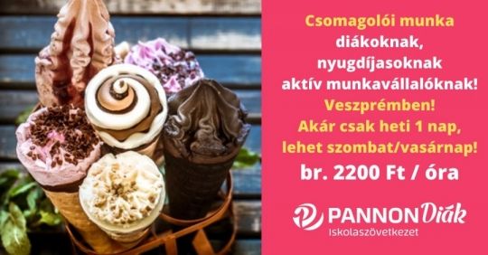 Diák/nyugdíjas 2200 Ft/óra akár csak szombat/vasárnap