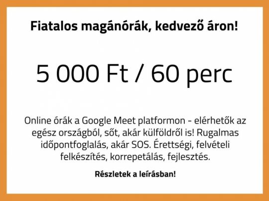 Digitális kultúra korrepetálás, fejlesztés, kedvező áron!