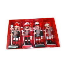 Diótörő fa függő karácsonyfadísz készlet 10cm – 4db