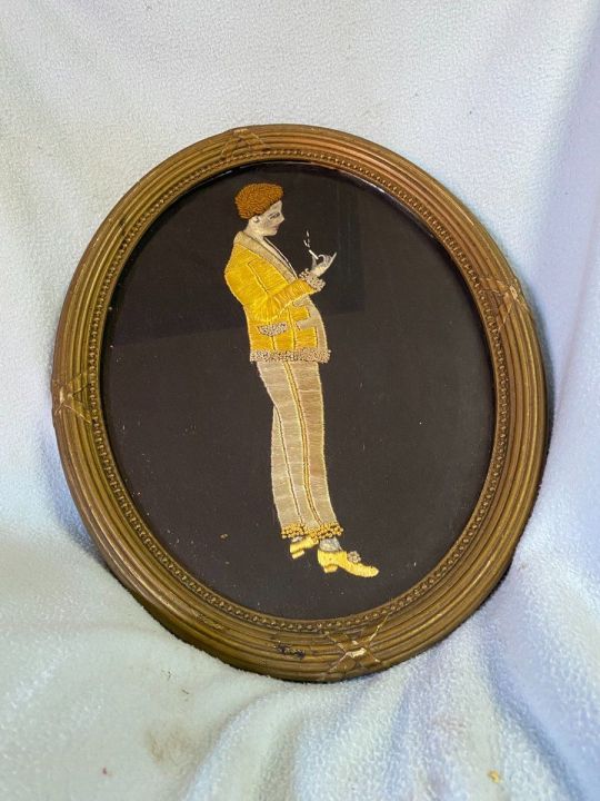 Dohányzó Férfi, Hímzett kép