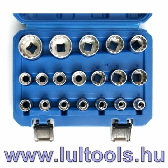 Dugókulcs készlet 19 darabos 12 szög 8-32mm