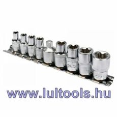 Dugókulcs készlet 9 részes külső Torx 1/4", 3/8" CrV