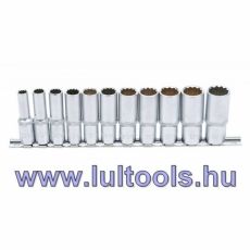 Dugókulcskészlet, tizenkétszögletű, hosszú 3/8"