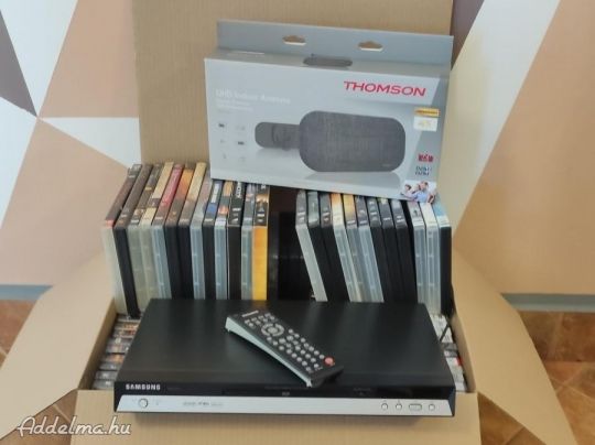 DVD csomag lejátszóval, antennával