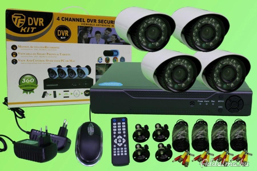 DVR H.264 4 kamerás Online éjjellát