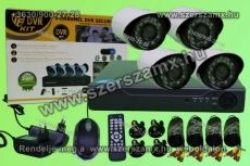 DVR H.264 4 kamerás Online éjjellátó