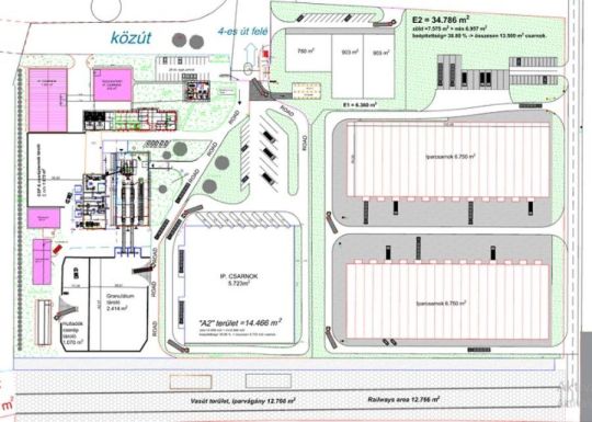 ELADÓ IPARI BESOROLÁSÚ ÉPÍTÉSI TELEK EBESEN!