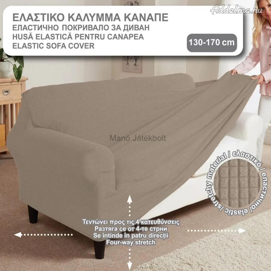 Elasztikus kanapéhuzat bézs színű 130 -170 cm