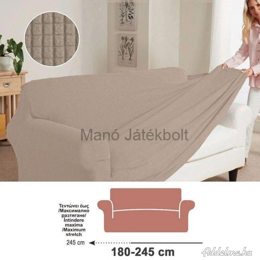 Elasztikus kanapéhuzat bézs színű 180 -245 cm