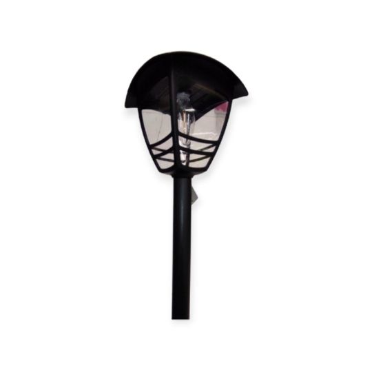 Elegáns fekete napelemes kerti lámpa – 44 cm