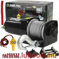 Elektromos drótköteles csörlő 12V 900Kg