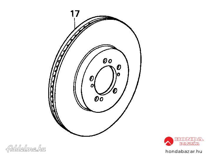 ELSŐ FÉKTÁRCSA CR-V 1997-1998