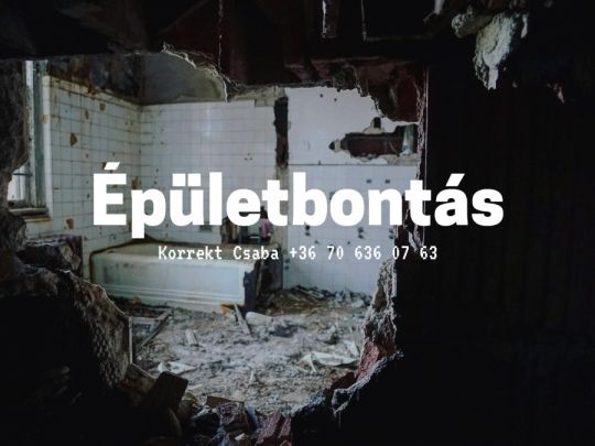 Épületbontás, törmelékszállítás