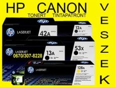 Eredeti bontatlan HP Canon toner tintapatron Veszek