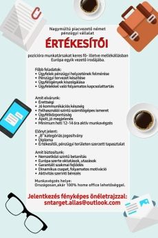 Értékesítő munkatársakat keresünk!
