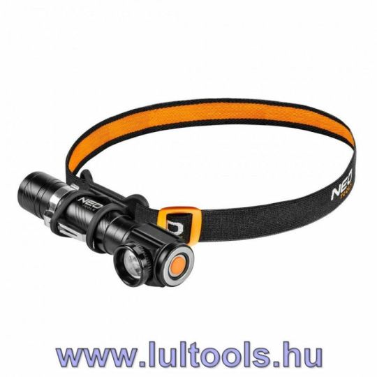 Fejlámpa + zseblámpa 2az1-ben, tölthető