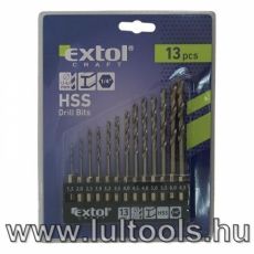 Fémcsigafúró klt. 13db, HSS 1/4" BIT befogás,.,.,,.