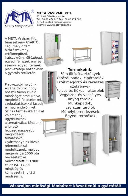 Fémszekrény gyártó és forgalmazó